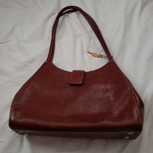 Fossil maple cognac brown pebbled leather shoulder bag 🆕 9"x12"